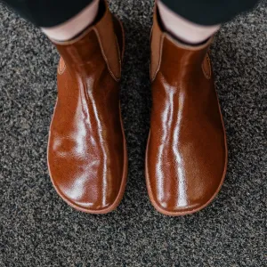 Barefoot Chelsea čižmy MAJESTY Red Brown