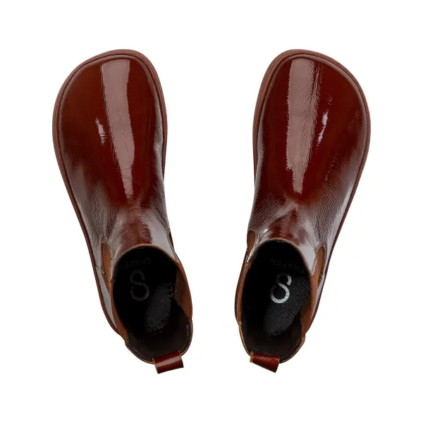 Barefoot Chelsea čižmy MAJESTY Red Brown