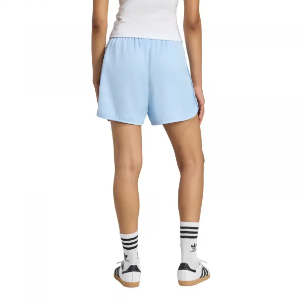 adidas Ruffle 3-Stripes Satin Shorts W "Clear Sky" (KC8817)