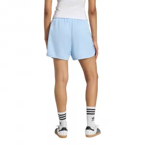 adidas Ruffle 3-Stripes Satin Shorts W "Clear Sky" (KC8817)