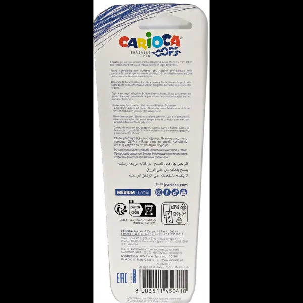 Carioca Náhradná náplň do rollera Frixion 0,7mm modrá 3ks-CARIOCA
