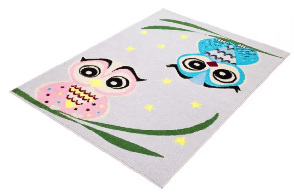 Koberec Agnella Funky Top Owl sivý
