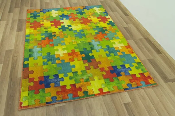 Koberec Puzzle viacfarebný