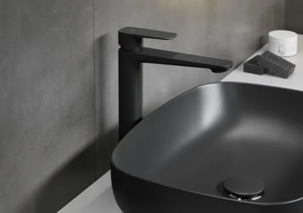 CERSANIT - Umývadlo na dosku LARGA Rectangular antracitová mat (50x38) K677-013