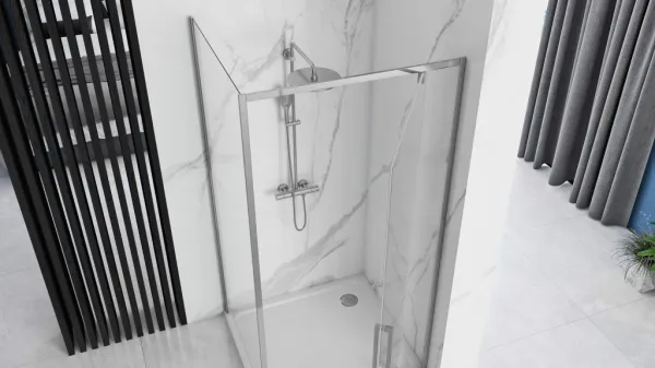REA/S - Sprchová kabína Rapid Swing Chrom Dvere: 100 x Sprchová zástena: 100 KPL-K6606