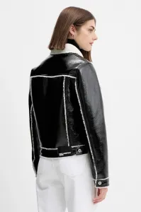 Bunda Karl Lagerfeld Jeans čierna farba, prechodná, A4W14054