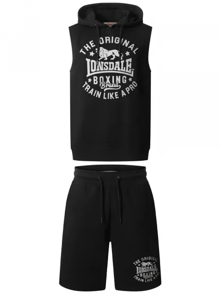 Lonsdale Men's sleeveless hoodie & shorts set regular fit