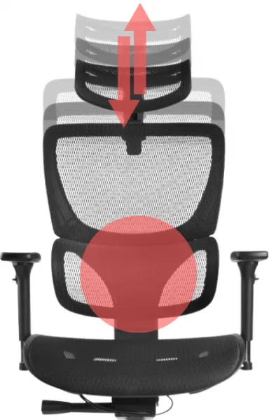 MERCURY Ergonomická kancelárska stolička LUNA JNS-101A, čierna