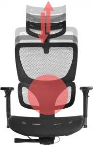 MERCURY Ergonomická kancelárska stolička LUNA JNS-101A, čierna