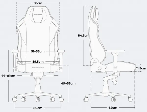 Herná stolička DXRacer MARTIAN XL s elektrickým ovládaním, čierna