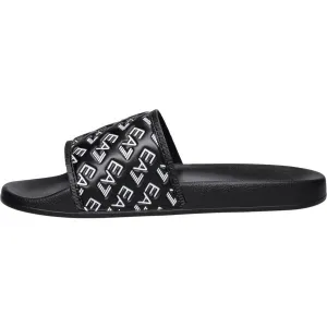 EA7 BEACHWEAR Unisex šľapky, čierna, veľkosť