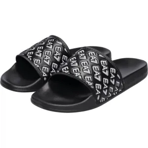 EA7 BEACHWEAR Unisex šľapky, čierna, veľkosť