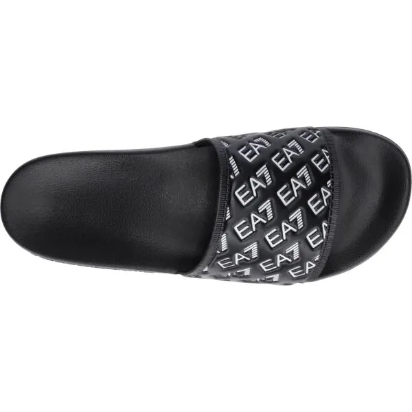 EA7 BEACHWEAR Unisex šľapky, čierna, veľkosť