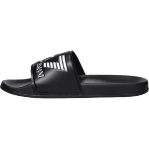 EA7 BEACHWEAR Unisex šľapky, čierna, veľkosť