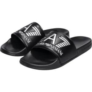 EA7 BEACHWEAR Unisex šľapky, čierna, veľkosť
