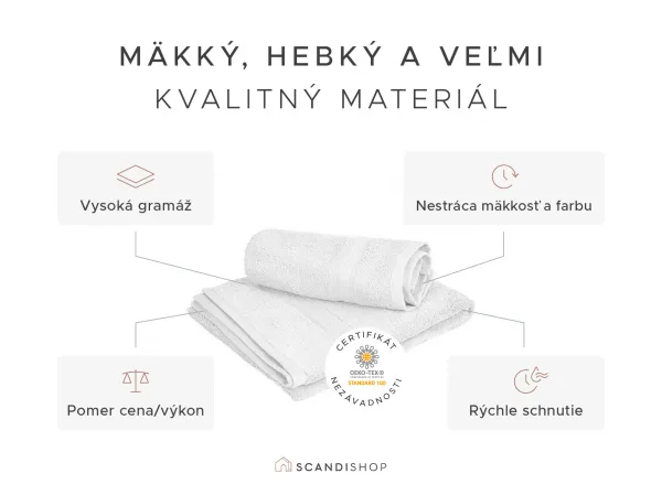 Uterák CLARYSSE ELEGANCE 60x110 cm modrý, 100% bavlna