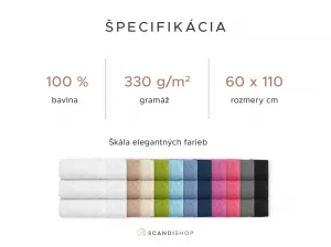 Uterák CLARYSSE ELEGANCE 60x110 cm modrý, 100% bavlna