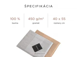 Uterák CARRARA 40x55 cm svetlosivý, 100% bavlna