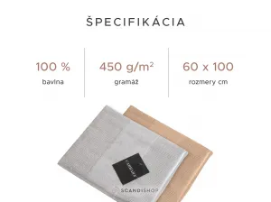 Osuška CARRARA 60x100 cm svetlohnedá, 100% bavlna