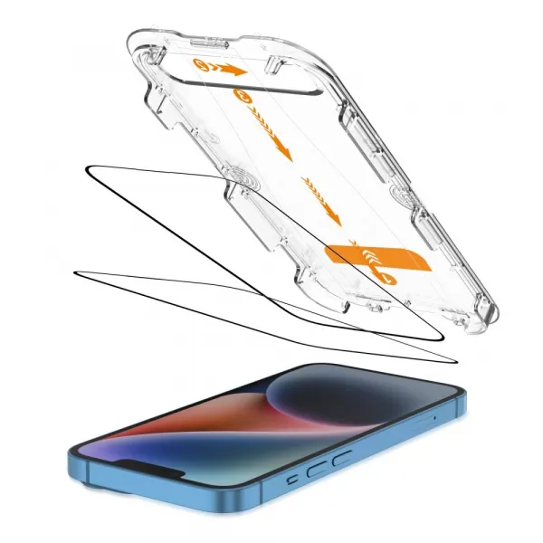 Tech-Protect Quick Set 2x ochranné sklo na iPhone 13 / 13 Pro / 14 / 16e, čierne