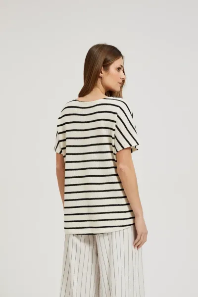 Marisse Women's Blouse L-Ts-4393 Off White