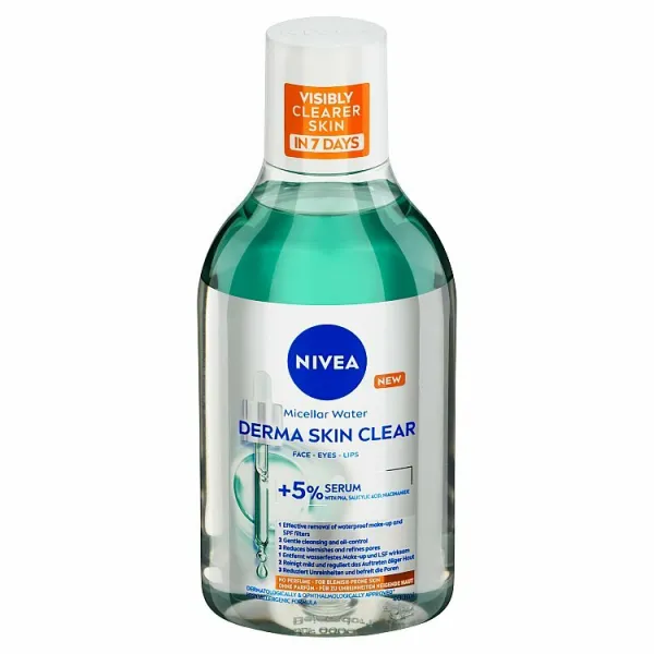 NIVEA Derma Skin Clear čistiaca micelárna voda proti nedokonalostiam pleti 400 ml
