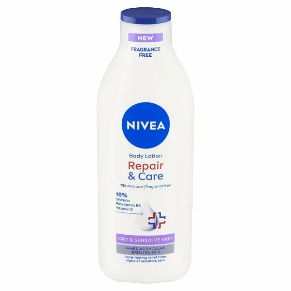 NIVEA Repair & Care Sensitive upokojujúce telové mlieko pre suchú a citlivú pokožku 400 ml