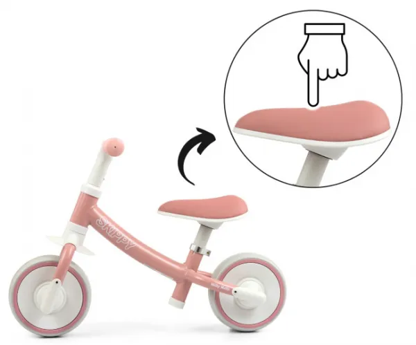 Detské odrážadlo kolo Milly Mally Skippy pink