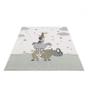 Detský koberec Tiere Anime 9394 zelený