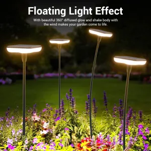 LED solárna lampa štvorec - Efekt plávajúceho svetla