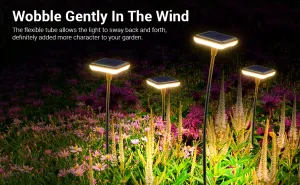 LED solárna lampa štvorec - Efekt plávajúceho svetla