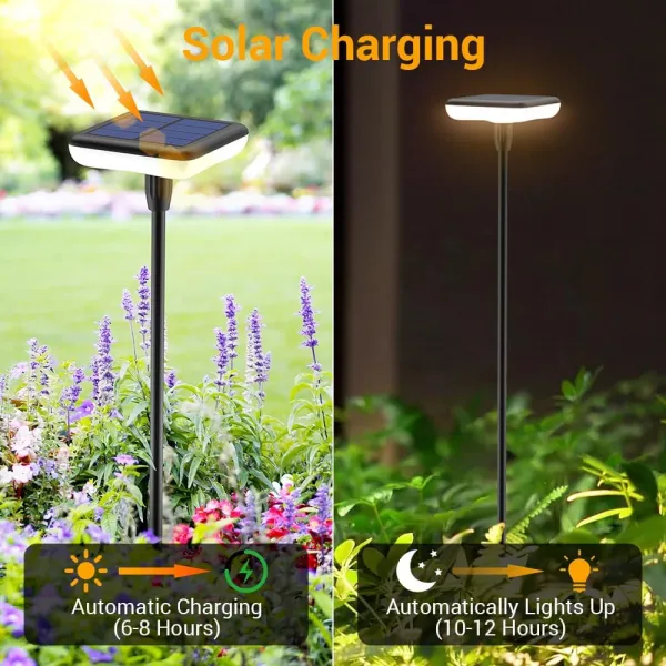 LED solárna lampa štvorec - Efekt plávajúceho svetla