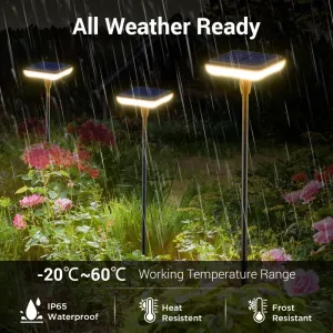 LED solárna lampa štvorec - Efekt plávajúceho svetla