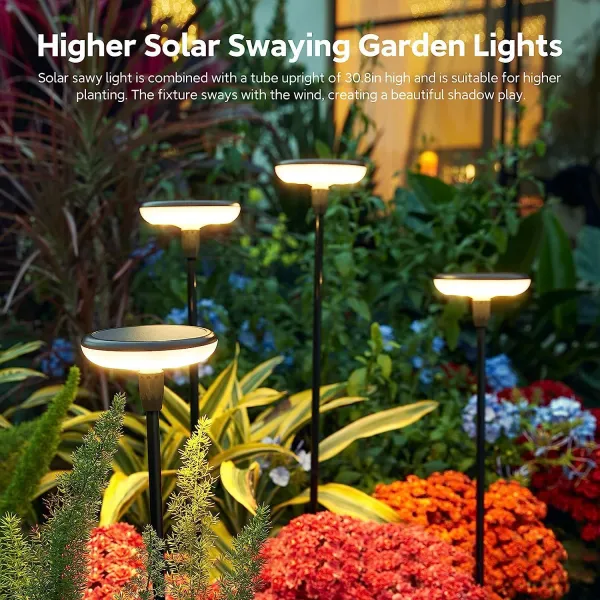 LED solárna lampa kruh - Efekt plávajúceho svetla