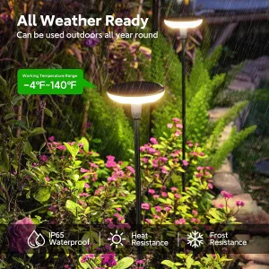 LED solárna lampa kruh - Efekt plávajúceho svetla