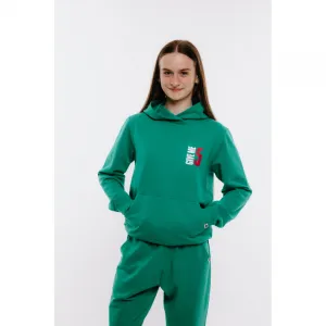 Dievčenská mikina s kapucňou AUTHORITY H-TRENDY G green