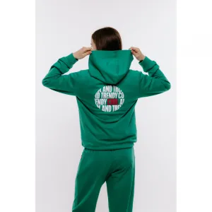 Dievčenská mikina s kapucňou AUTHORITY H-TRENDY G green