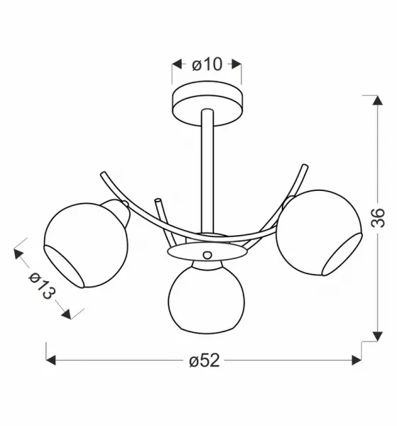 Závesná lampa AMOS Gold 3x40W E27 biele tienidlo