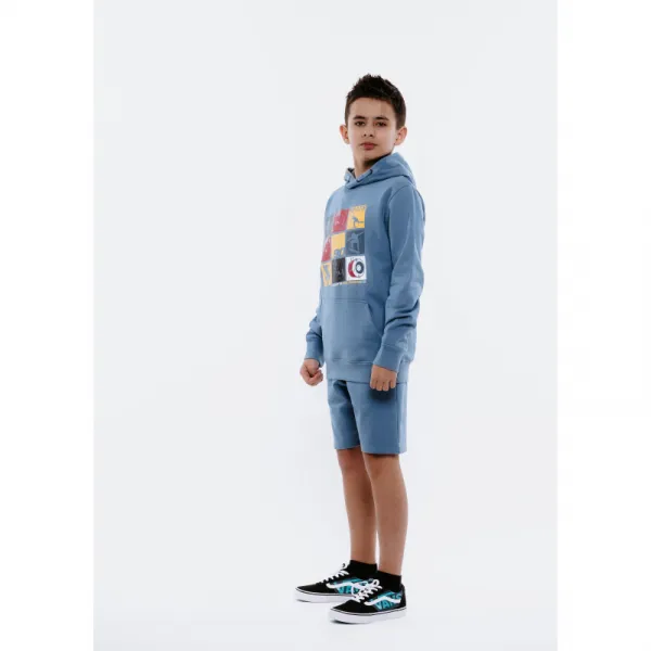 Chlapčenská mikina s kapucňou AUTHORITY H-SKATER90 B blue