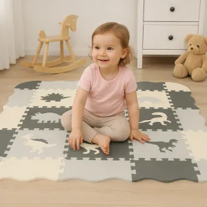 Mäkkávzdelávaciahraciapodložkasdinosaurom-penovépuzzle106x160cm