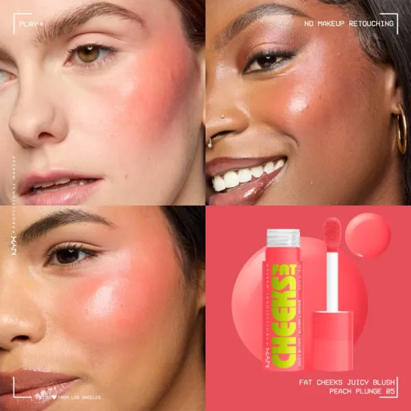 NYX Professional Makeup Fat Cheeks Juicy Blush tekutá lícenka odtieň 05 Peach Plunge 8 ml