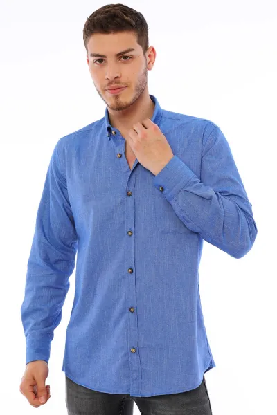 G723 DEWBERRY MEN'S SHIRT-BLUE