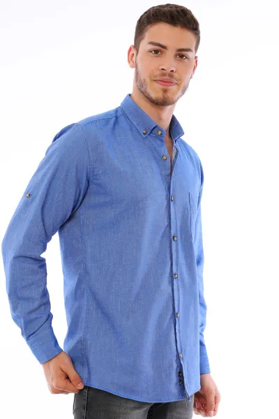 G723 DEWBERRY MEN'S SHIRT-BLUE
