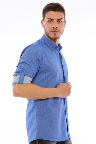 G723 DEWBERRY MEN'S SHIRT-BLUE