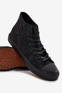 BIG STAR SHOES Pánske Zimné Tenisky Z Eko Kože Big Star