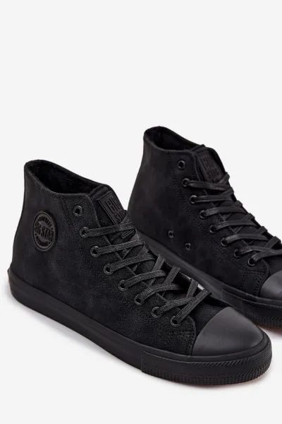 BIG STAR SHOES Pánske Zimné Tenisky Z Eko Kože Big Star