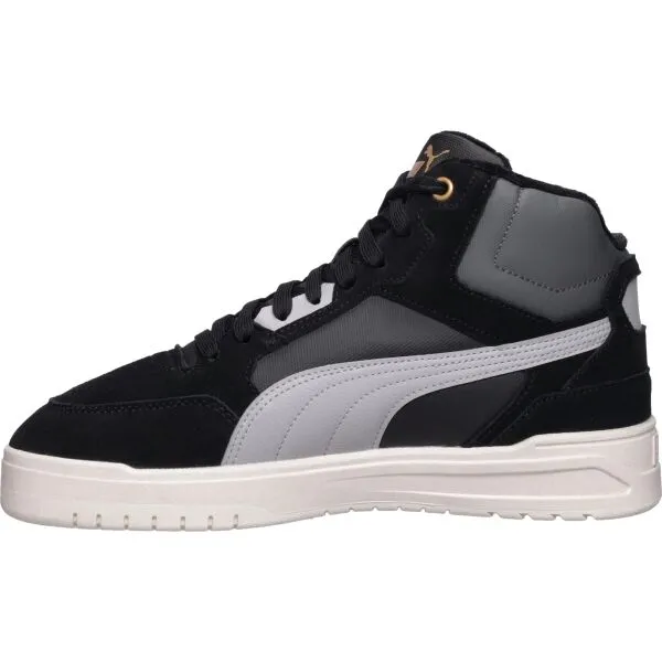 Puma SHUFFLE DOWNTOWN MID WTR Pánska zateplená voľnočasová obuv, čierna, veľkosť 43