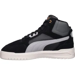 Puma SHUFFLE DOWNTOWN MID WTR Pánska zateplená voľnočasová obuv, čierna, veľkosť 43