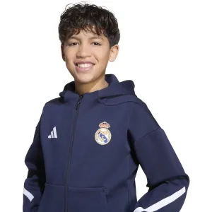 adidas REAL MADRID ANTHEM JACKET Y Detská bunda, tmavo modrá, veľkosť