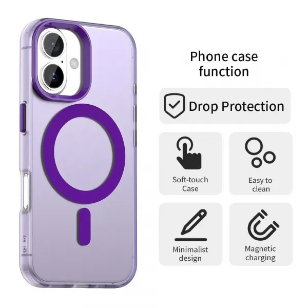 Techsuit CandyCase MagSafe, iPhone 17, fialové